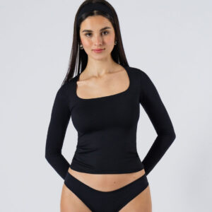 Square LS Tee - Black